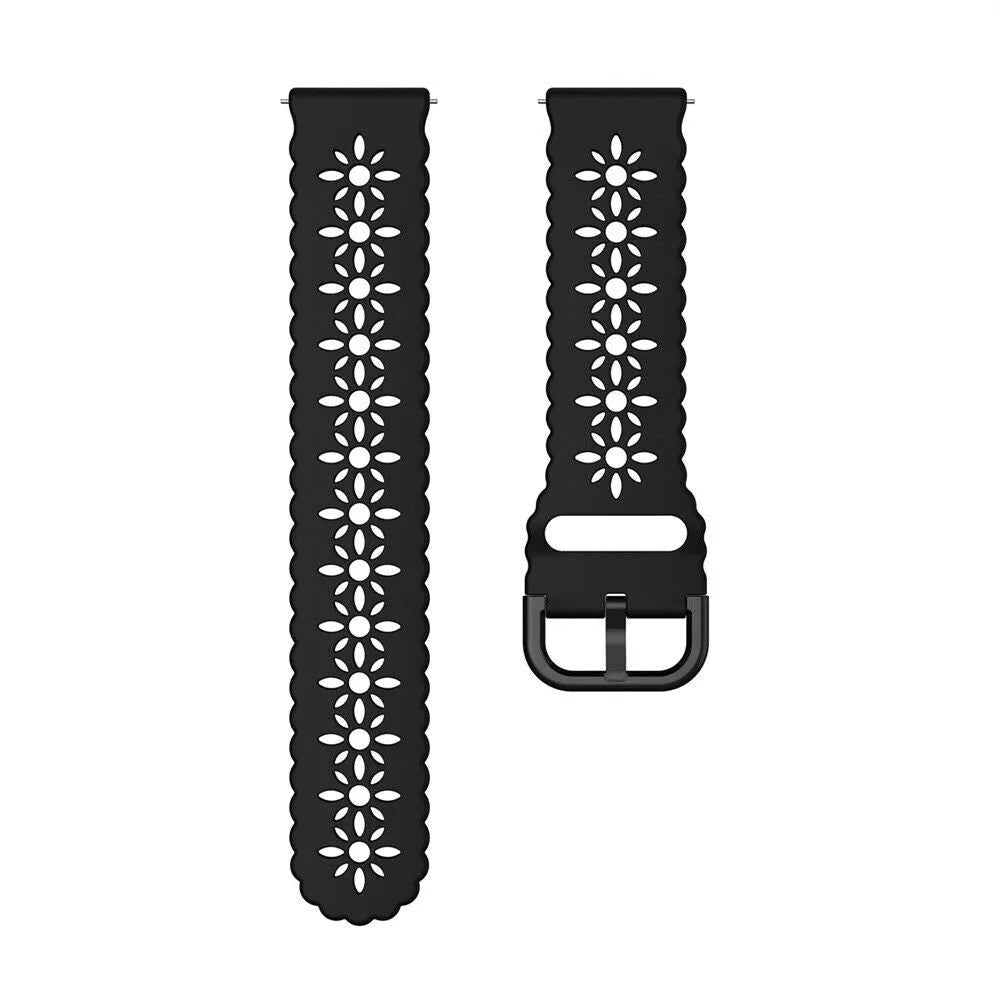 Coros Apex 2 Gemustertes Silikonarmband (Schwarz)