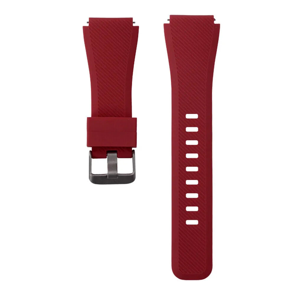 Oppo Watch S twill siliconen bandje (wijnrood)