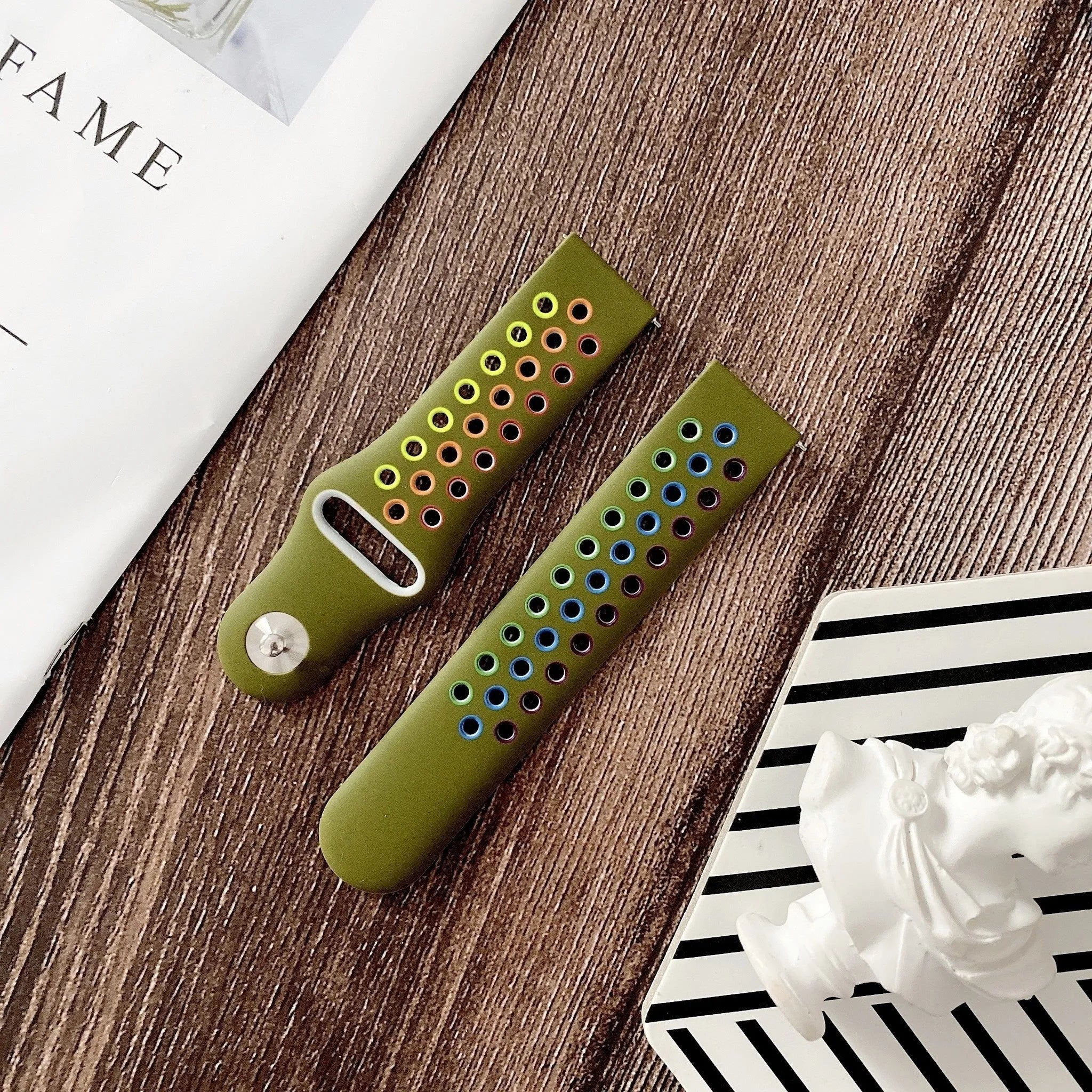 Correa deportiva Amazfit Bip U (Pro) (verde oscuro/colorida)