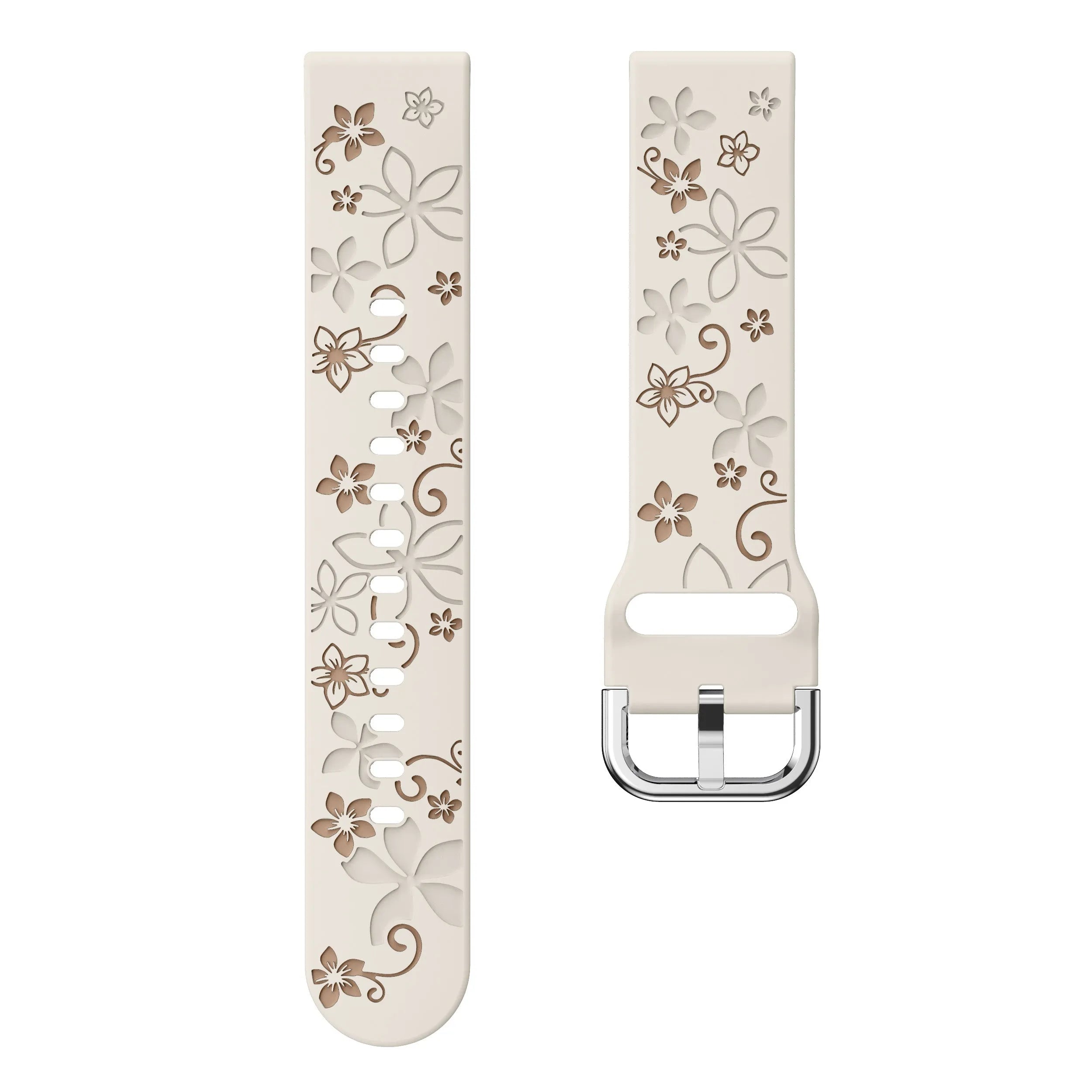 Oppo Watch X2 Mini Flower Silikonarmband (Polarstern/Beige)