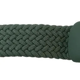 Nylon Mi Braided Strap, green, laid flat, separate parts, direct top view