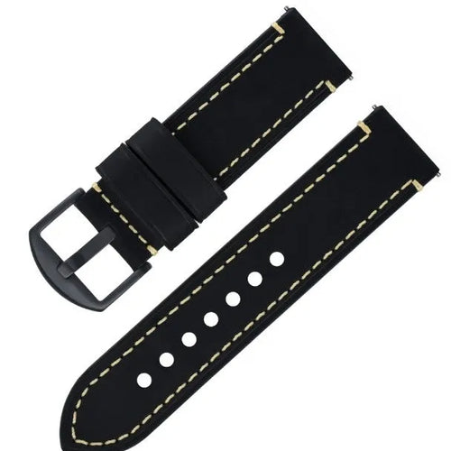 Bracelet cuir véritable Oppo Watch X2 Mini (noir)