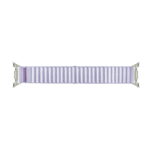 Wave Nylon Strap, light purple, laid flat, joined, direct top view