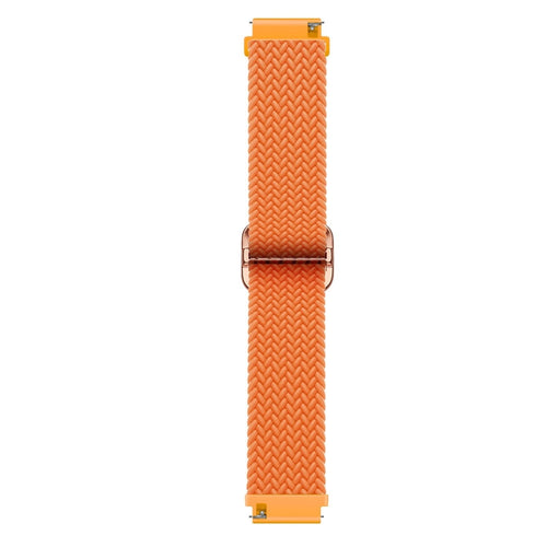 Nylon Adjustable Braided Strap, orange, laid flat, joined, direct top view