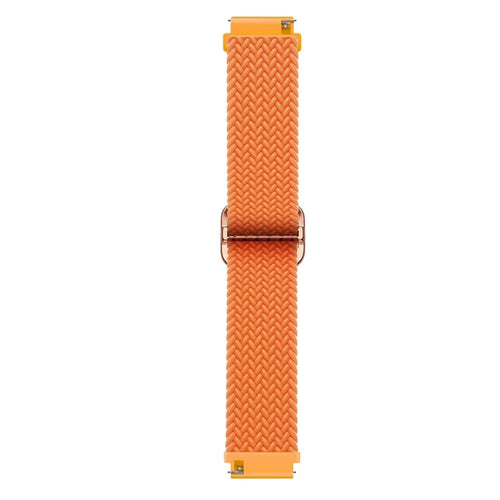 Nylon Adjustable Braided Strap, orange, laid flat, joined, direct top view