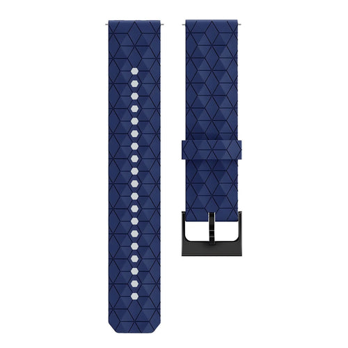 Bracelet silicone 'Hexagone' Oppo Watch X3 (bleu foncé)