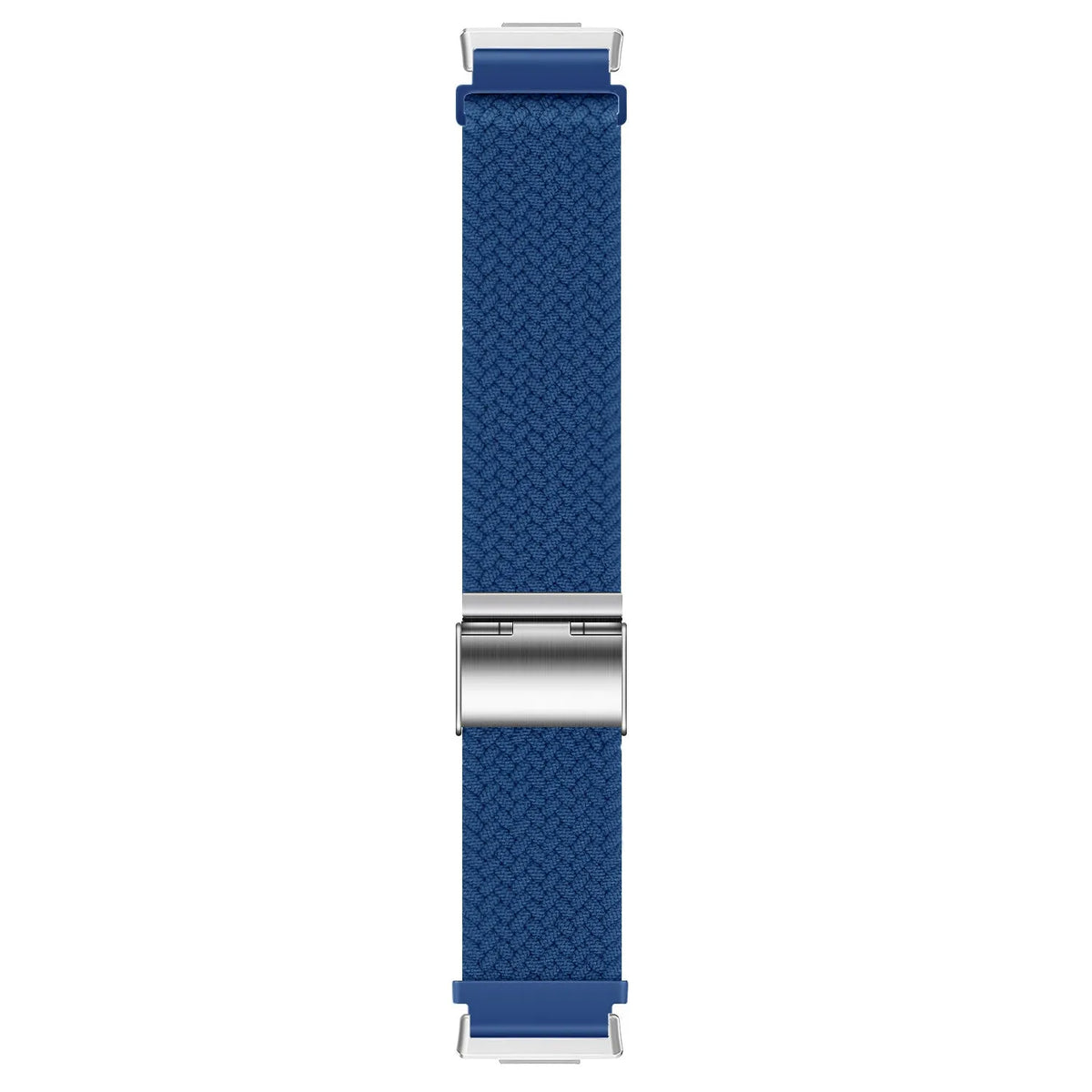 Nylon Adjustable Braided Strap, blue, laid flat, joined, direct top view