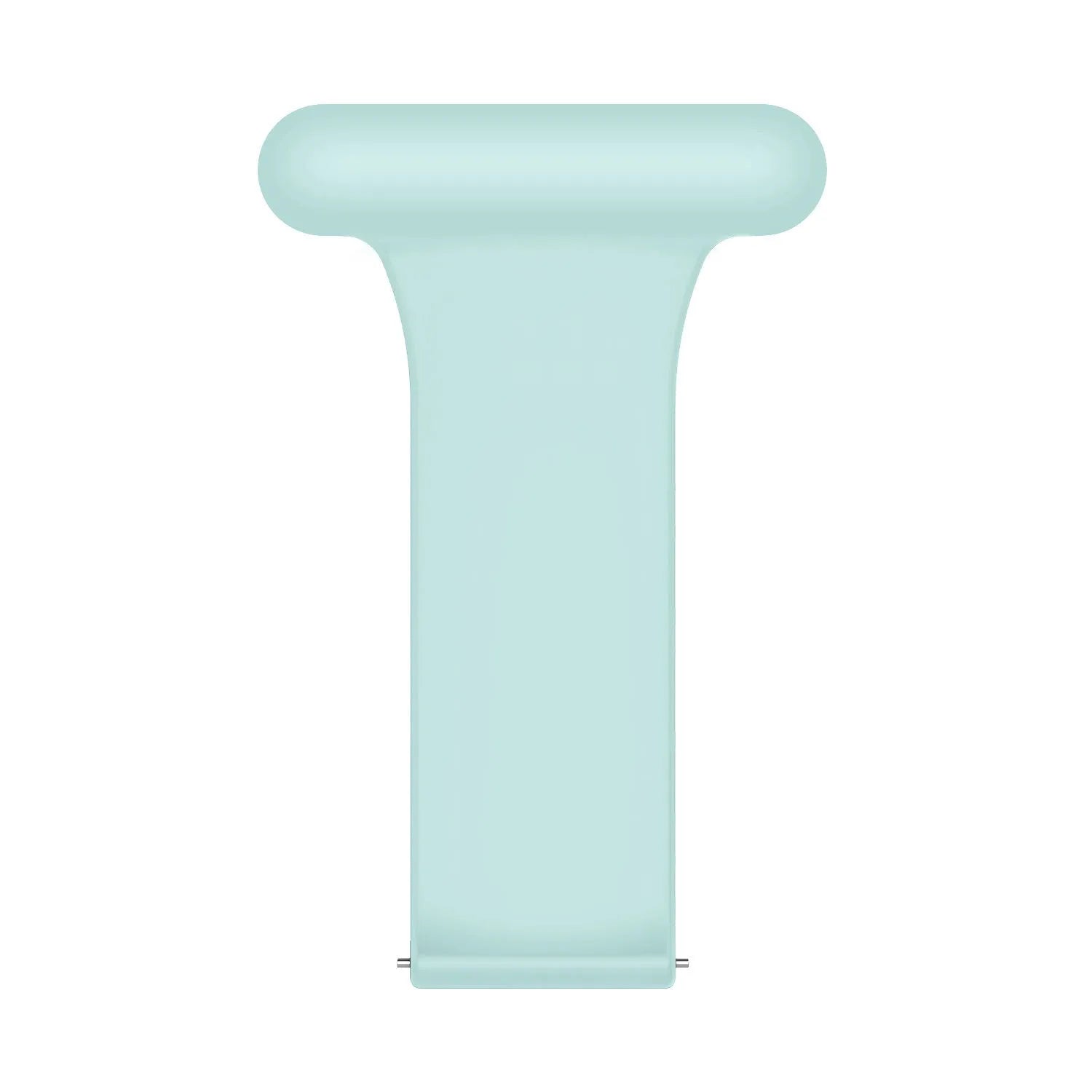 Silicone Nurse Fob, light green, laid flat, joined, direct top view
