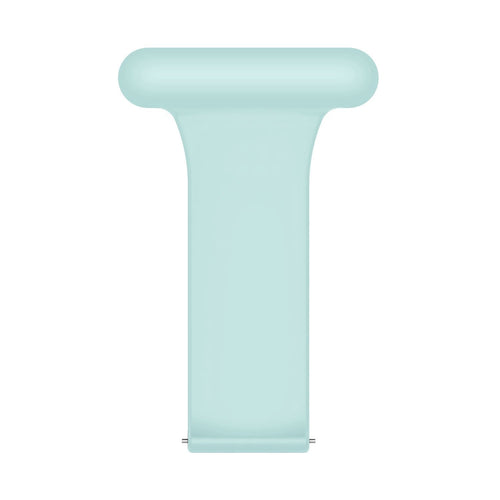 Silicone Nurse Fob, light green, laid flat, joined, direct top view
