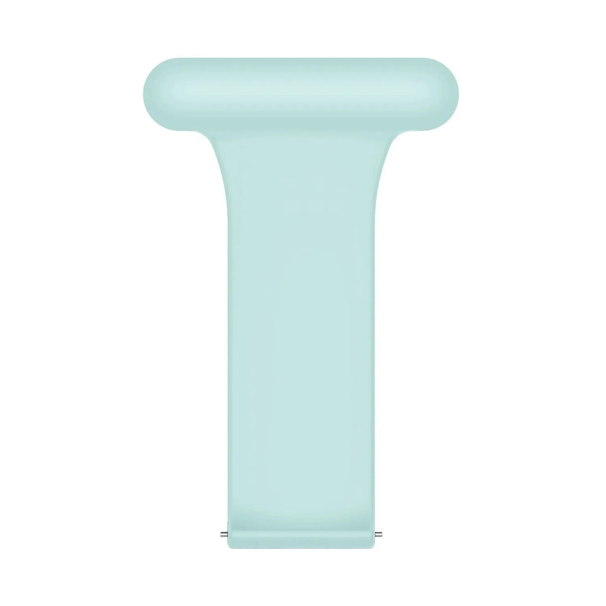 Silicone Nurse Fob, light green, laid flat, joined, direct top view