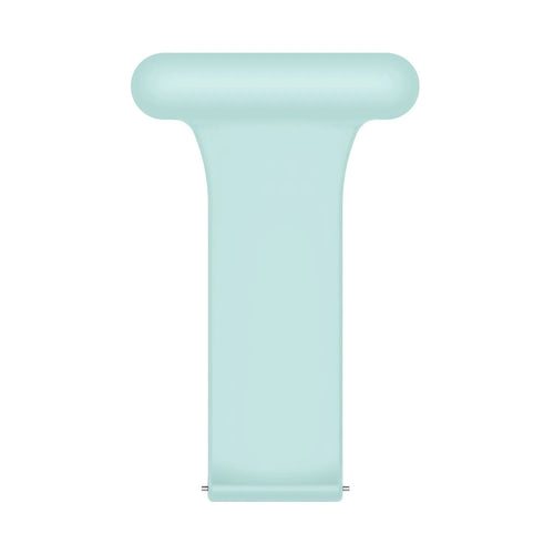 Silicone Nurse Fob, light green, laid flat, joined, direct top view