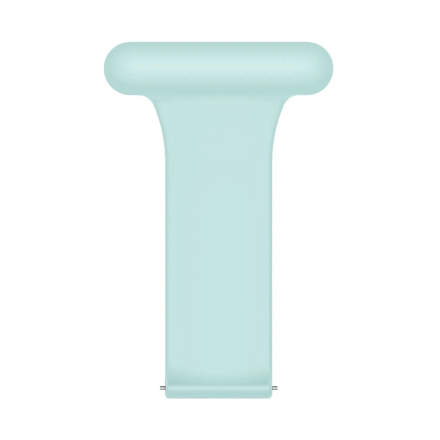 Silicone Nurse Fob, light green, laid flat, joined, direct top view