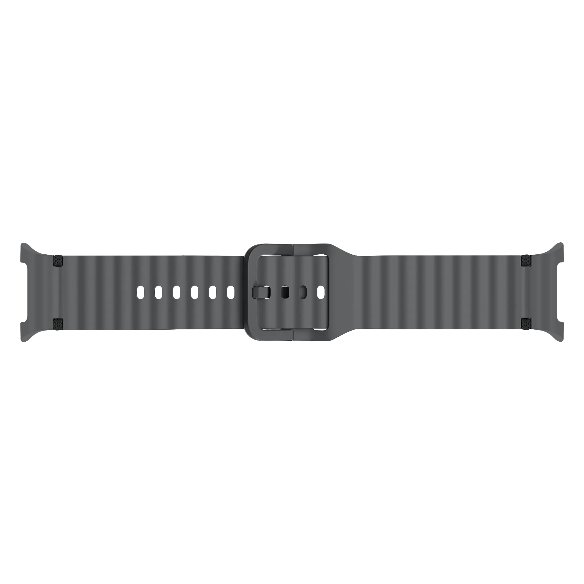 Samsung Galaxy Watch 8 - 44mm Wave Silicone Strap (Dark Grey)