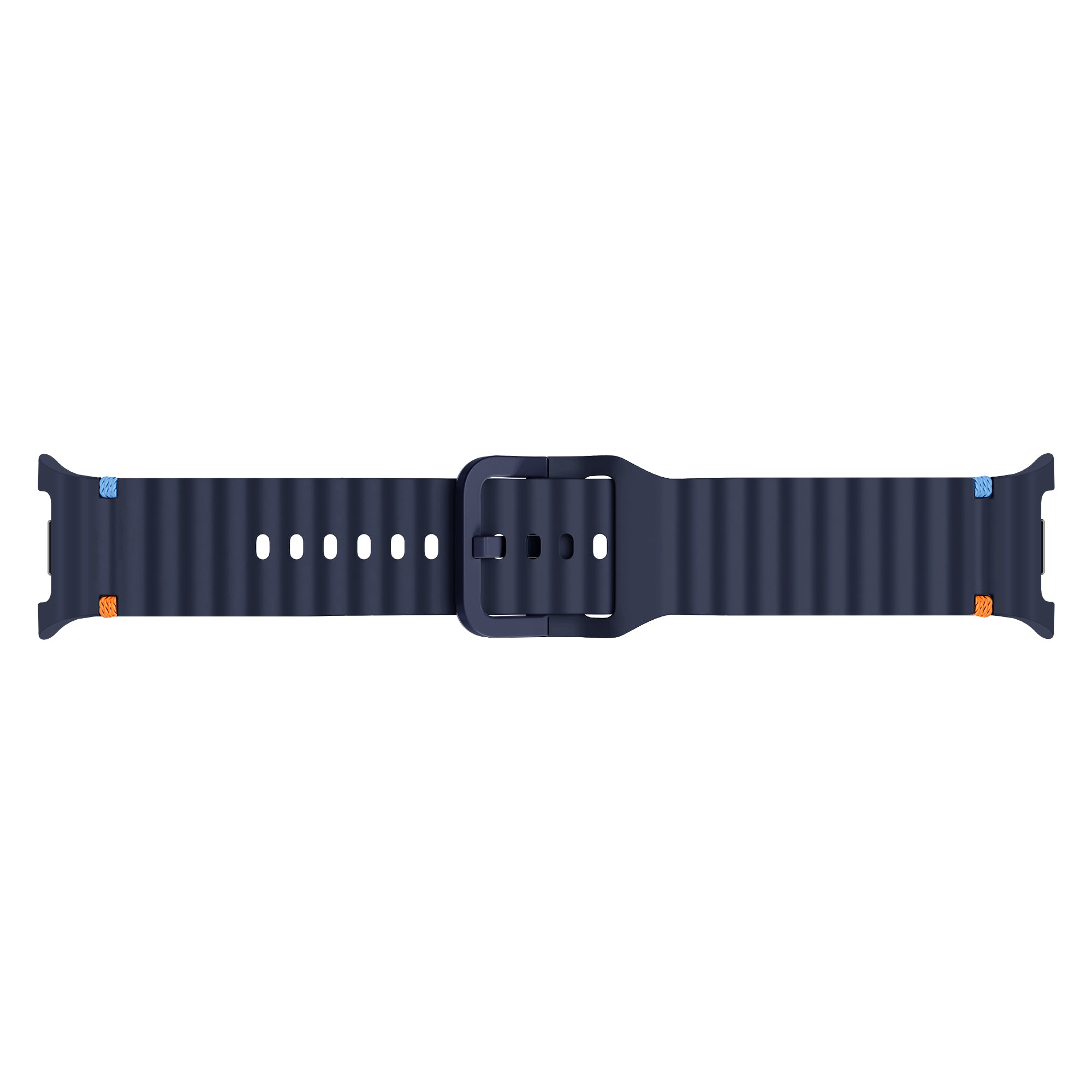 Samsung Galaxy Watch 8 Classic Wave Silikonarmband (Dunkel Blau)