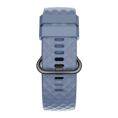 Silicone Strap 'Classic', grey-blue, laid flat, joined, direct top view