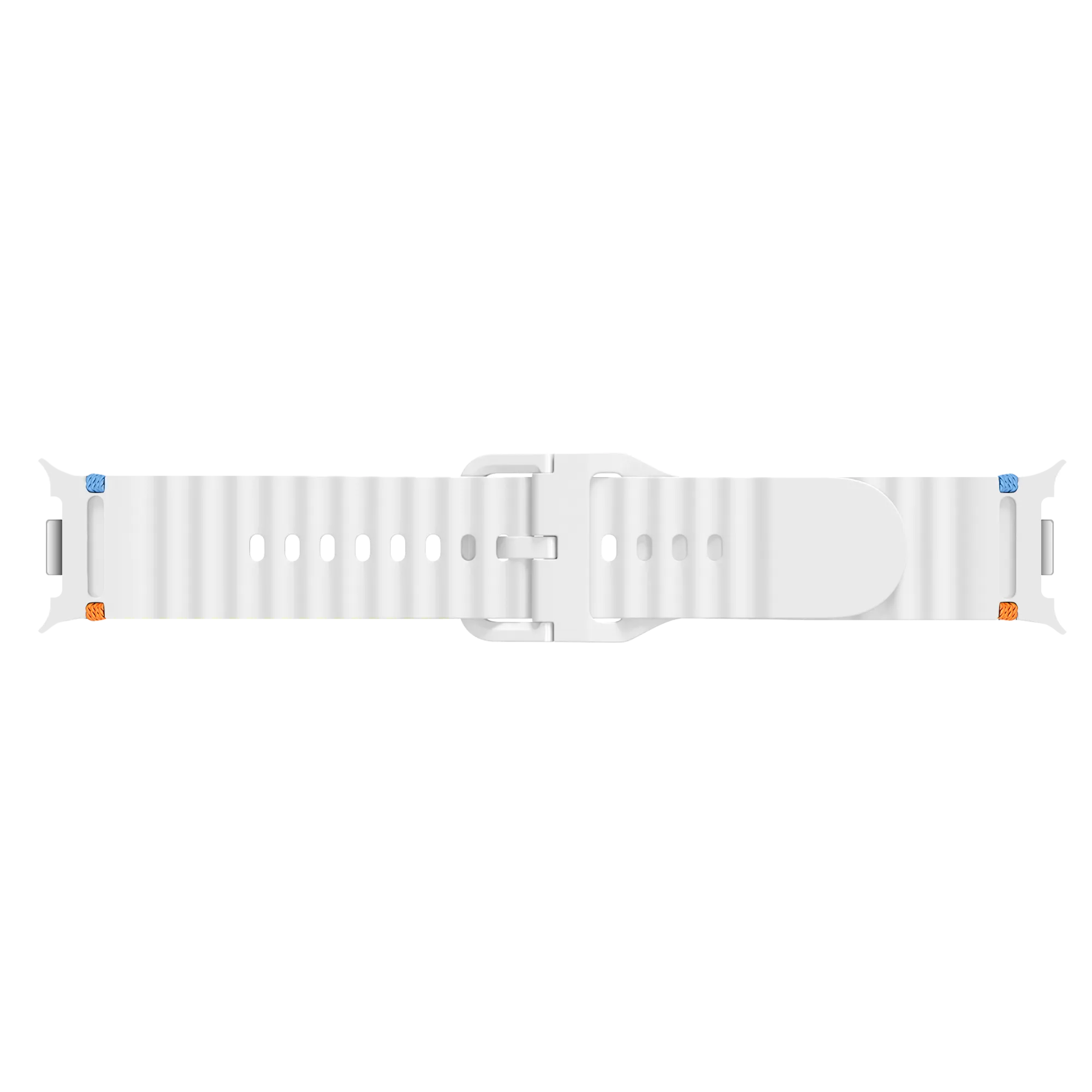 Samsung Galaxy Watch 8 - 44mm Wave Silicone Strap (White)