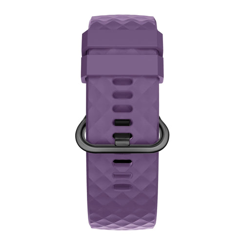 Silicone Strap 'Classic', purple, laid flat, joined, direct top view