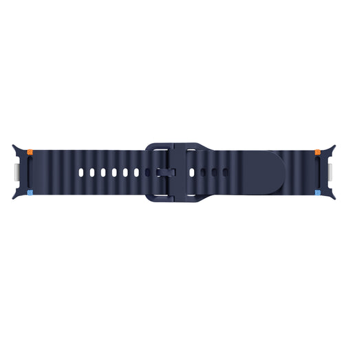  Samsung Galaxy Watch 8 - 44mm wave siliconen bandje (donkerblauw)