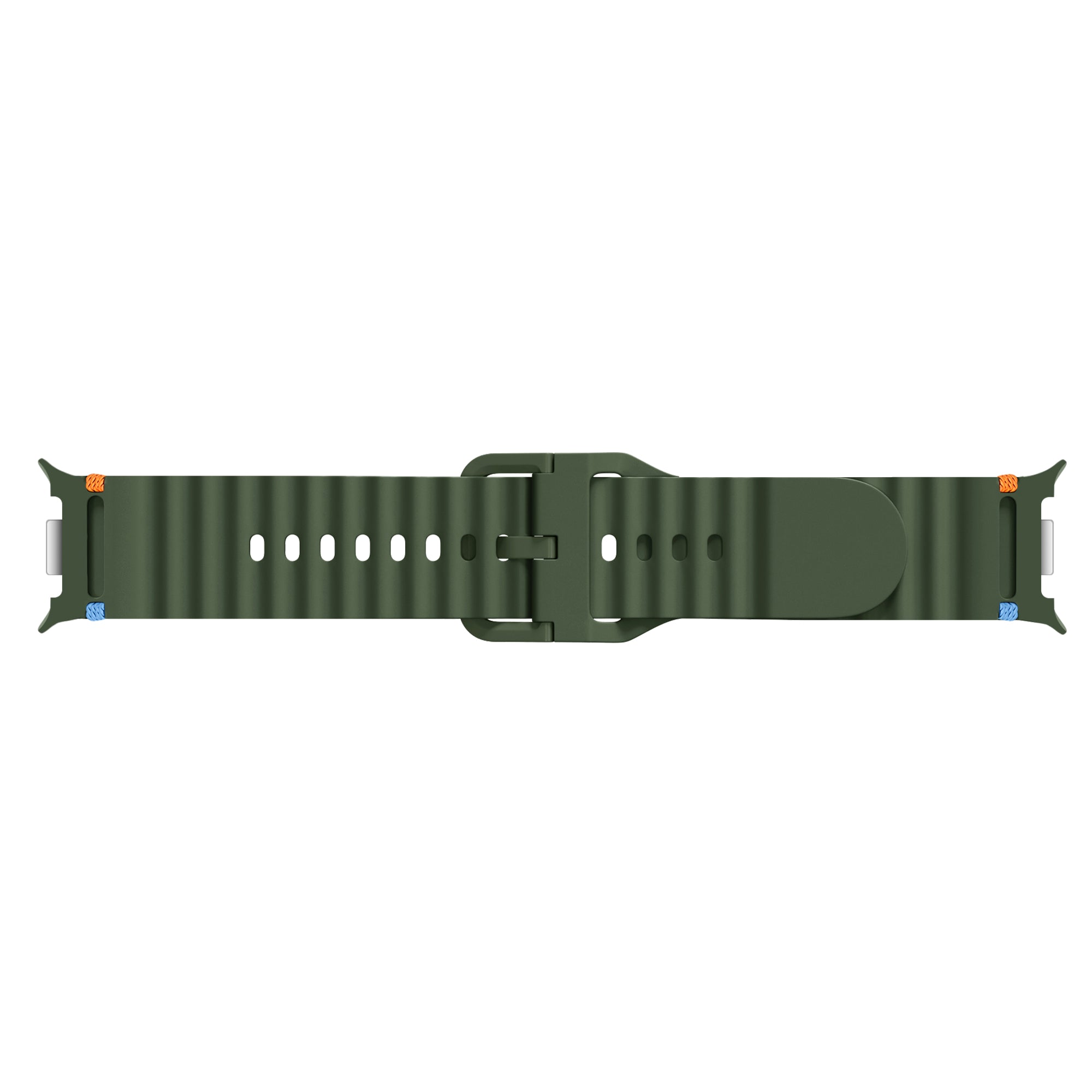 Samsung Galaxy Watch 8 Classic Wave Silikonarmband (Olivgrün)