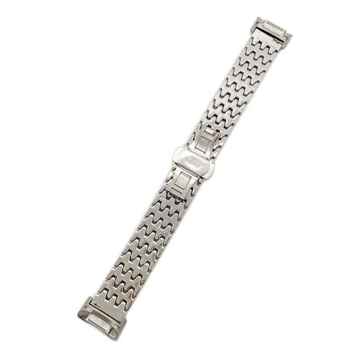 Steel Dragon Strap, silver, laid flat, joined, direct top view