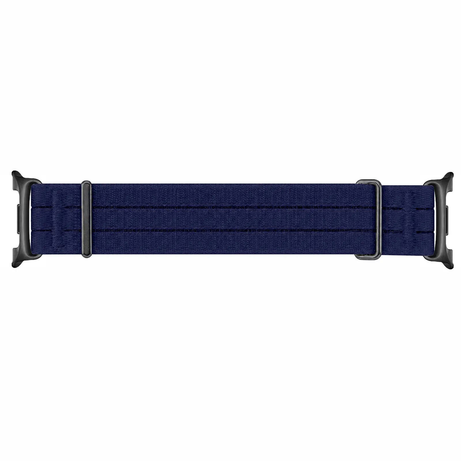 Nylon Air Strap, dark blue, laid flat, joined, direct top view