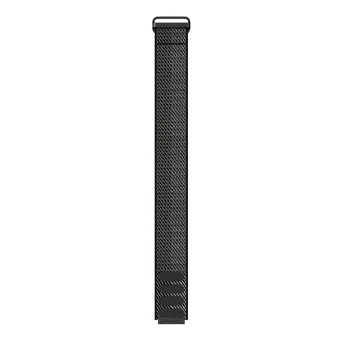 Nylon Strap, black/grey, laid flat, joined, direct top view