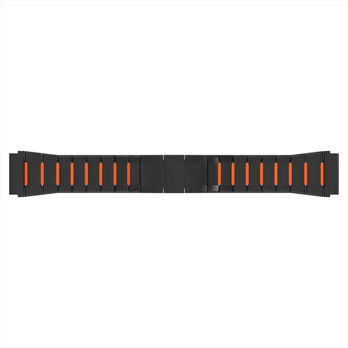 Oppo Watch X 'One Push' Steel Hybrid Strap (Black/Orange)
