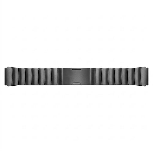 One Bead Titanium Strap, black, laid flat, joined, direct top view