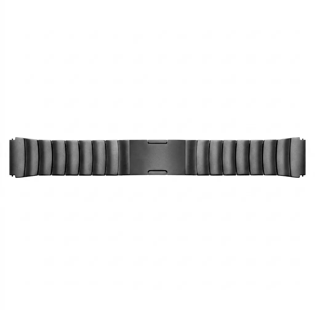 One Bead Titanium Strap, black, laid flat, joined, direct top view