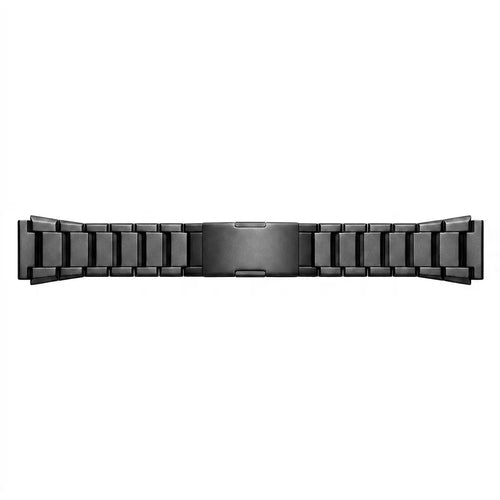 Refined Titanium Strap, black, laid flat, joined, direct top view