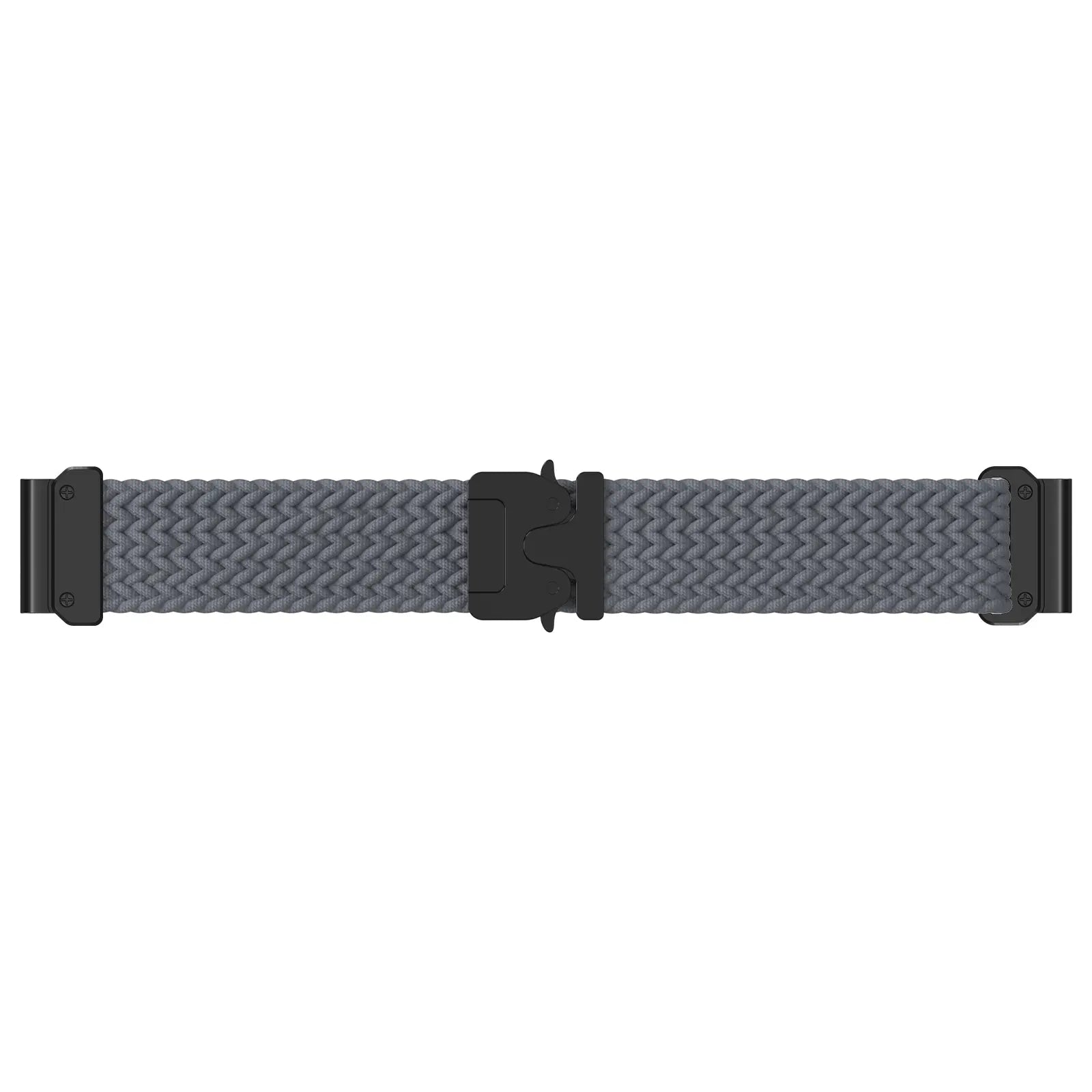 Garmin Forerunner 970 Geflochtenes Armband mit P-Schnalle (Dunkelgrau mit Schwarz)