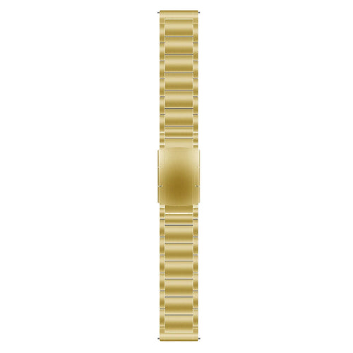 Titanium Strap, gold, laid flat, joined, direct top view