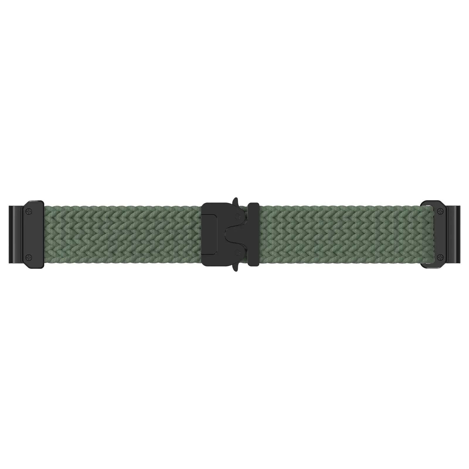 Garmin Fenix 7 Braided Strap P-Buckle (Green with Black)