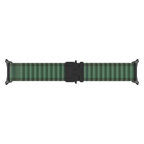 Correa nylon Outdoor con hebilla-P Samsung Galaxy Watch 8 - 44mm (verde/negro)