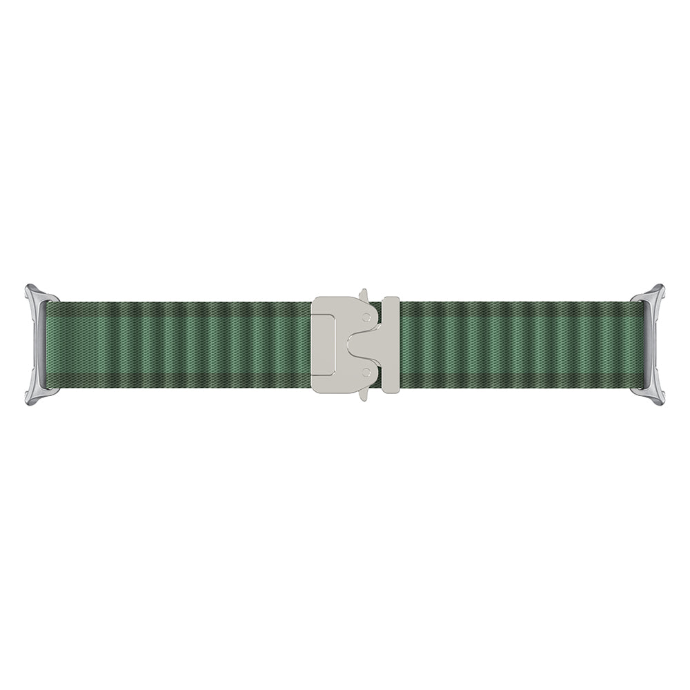 Correa nylon Outdoor con hebilla-P Samsung Galaxy Watch 8 - 40mm (verde/plata)