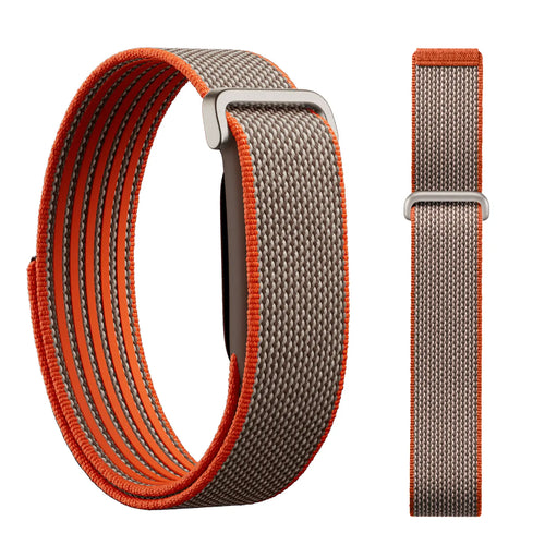 Fitbit Air classic nylon bandje (grijs/oranje)