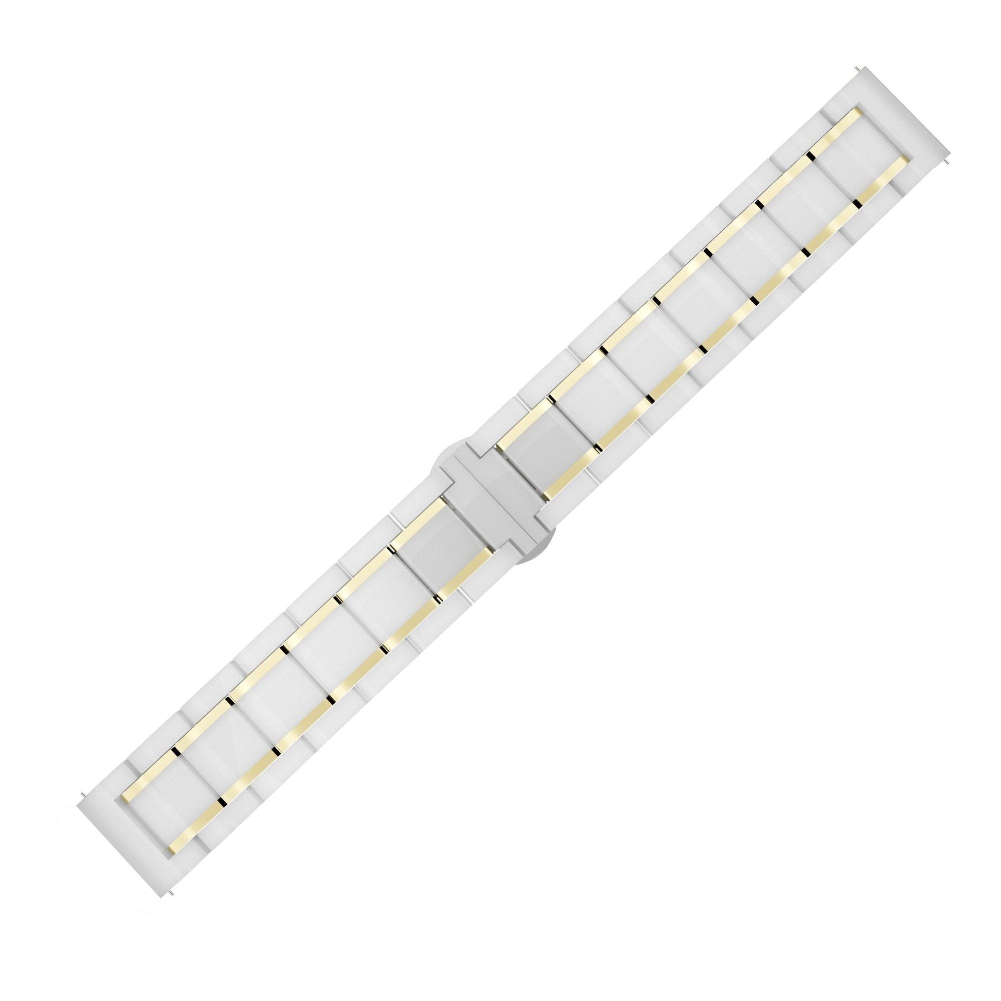 Samsung Galaxy Watch 6 Classic 47mm Keramik Gliederarmband (Weiß/Gold)