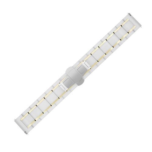 Amazfit Active 2 Keramik Stahlarmband (Weiß/Gold)