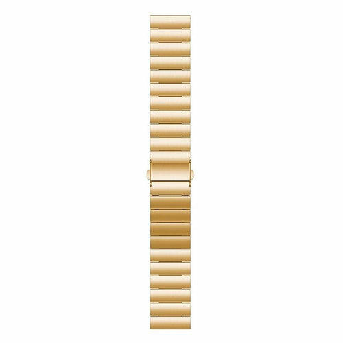 Premium Metal Strap, gold, laid flat, joined, direct top view