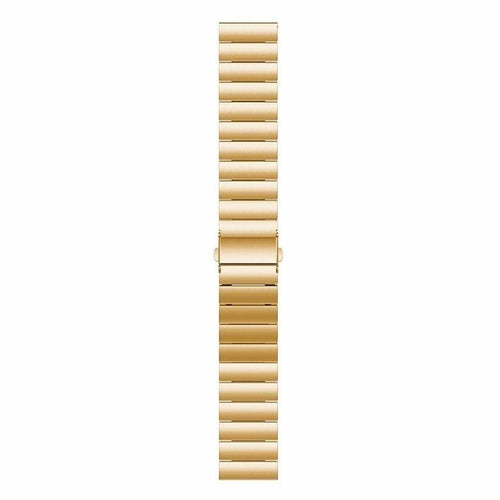 Premium Metal Strap, gold, laid flat, joined, direct top view