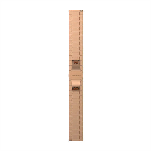 Metal Strap, rose gold, laid flat, joined, direct top view