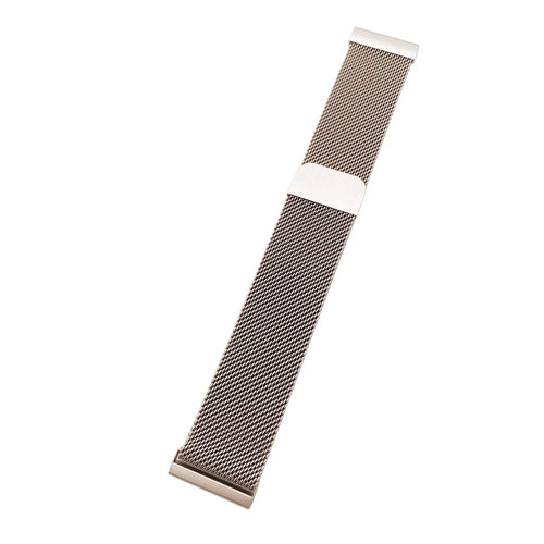 Milanese Strap, starlight, laid flat, joined, direct top view