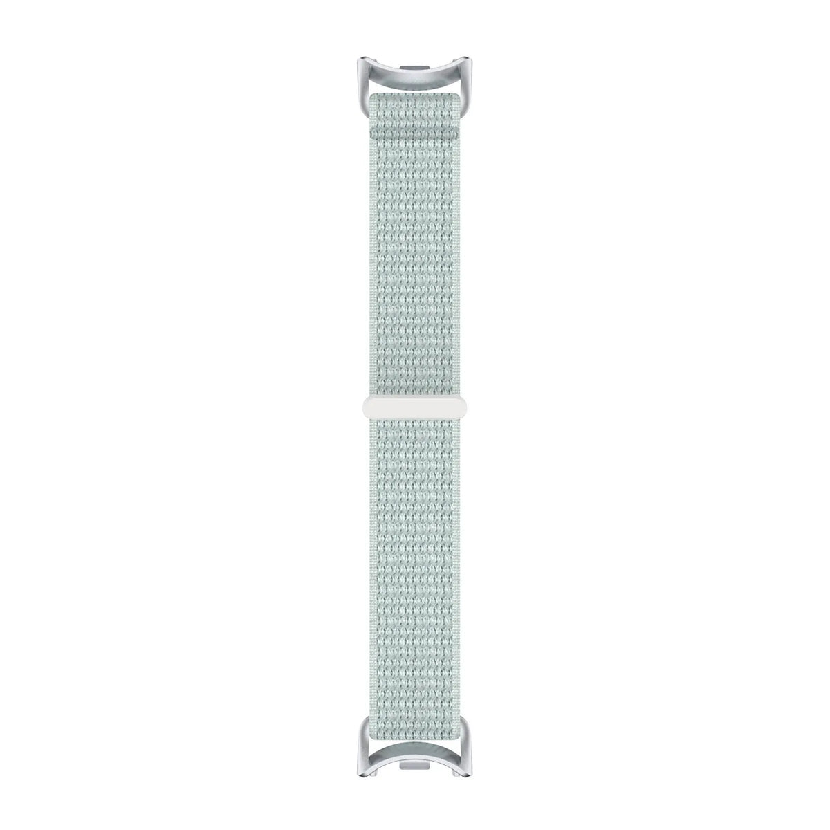 Modern Nylon Strap, cyan, laid flat, joined, direct top view