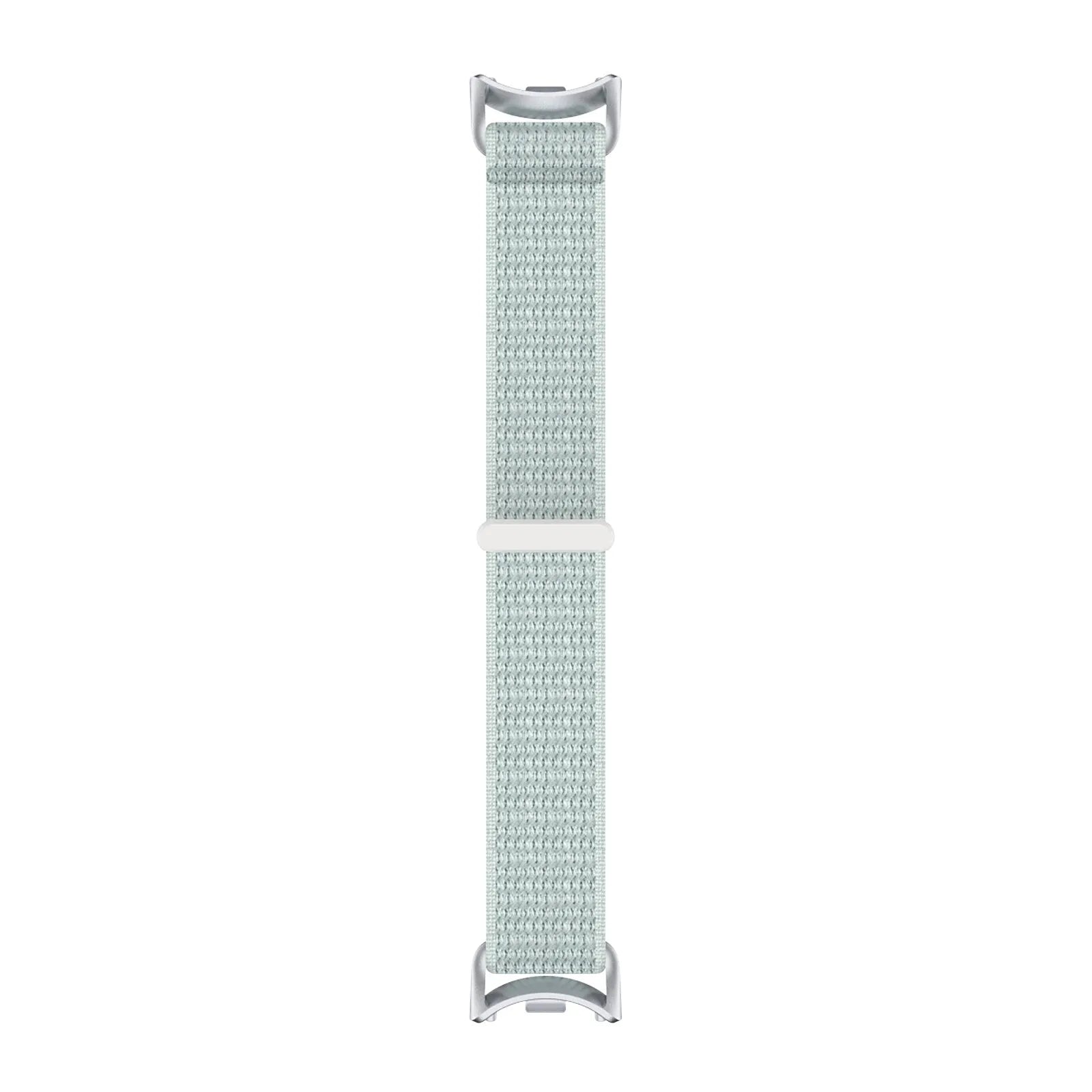 Modern Nylon Strap, cyan, laid flat, joined, direct top view