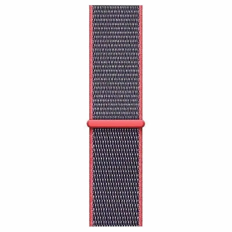 Nylon Strap, coral, laid flat, joined, direct top view
