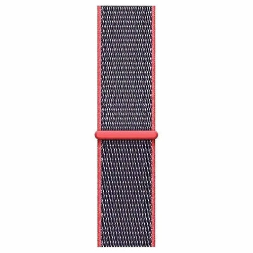 Nylon Strap, coral, laid flat, joined, direct top view
