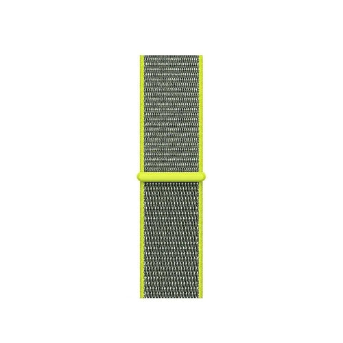 Nylon Strap, fluorescent, laid flat, joined, direct top view