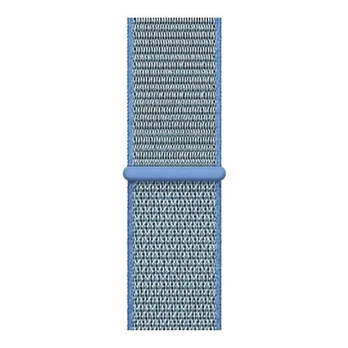 Nylon Strap, blue, laid flat, joined, direct top view