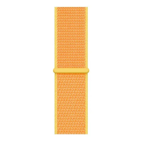 Nylon Strap, light yellow, laid flat, joined, direct top view