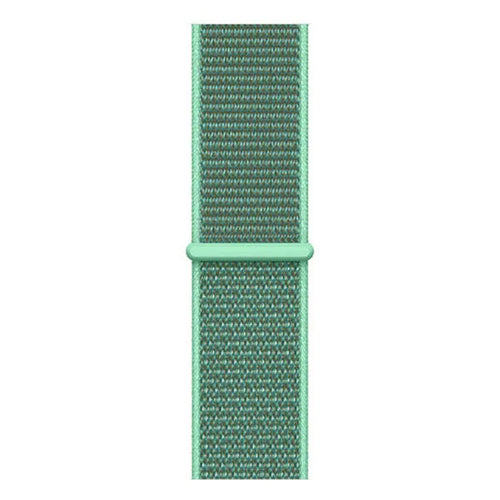 Nylon Strap, mint, laid flat, joined, direct top view
